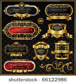 vintage vector gold frame on...