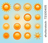 vector suns icons design