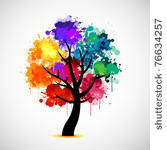 colorful tree background