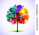colorful abstract tree...
