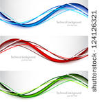 set of wavy banners. abstract...