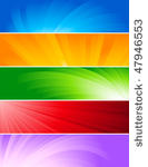 vector set of colorful banners  ...