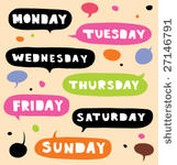 weekdays talk bubbles