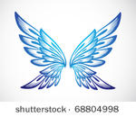 light blue wing ornament