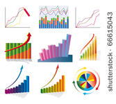 a set of color business charts. ...