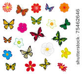 a collection of flowers and...