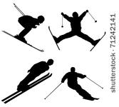 silhouette set of different...