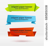 vector set of origami paper...