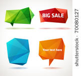 vector trendy crystal shapes.