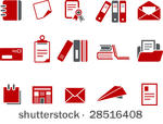 vector icons pack   red series  ...