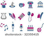 vector icons pack   blue...