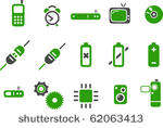 vector icons pack   green...