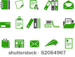 vector icons pack   green...