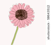 gerbera daisy flower  retro...