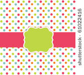 polka dot design  vector frame