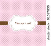 pink and brown vintage card ...