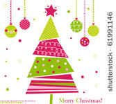 christmas tree with ornaments ...