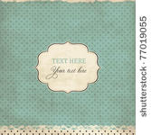 vintage polka dot card with...