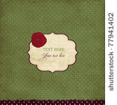 vintage card with rose