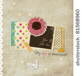 scrap holiday template of...