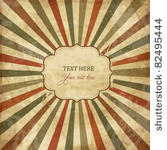vintage template with sunbeams  ...