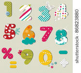 colorful  numbers set