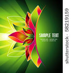 colorful banner with flowers...