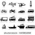 set of  transport icons