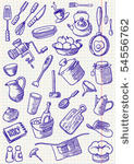 kitchen doodles set
