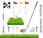 golf icon set. golf club  golf...