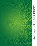 floral green background
