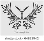 stylized abstract butterfly