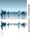vector illustration of a crowd...