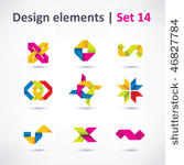 business design elements   icon ...