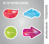 set of vector cool stickers