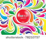 colorful abstract curly...
