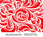 red abstract curly background