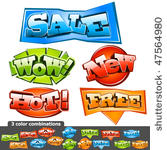 sale stickers. vector...