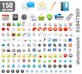 150 detailed icons. vector...