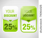green discount cards. vector...