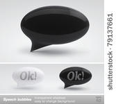 speech bubbles. vector