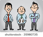 set of three cartoon figures of ...