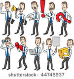 cartoon business figures. easy...
