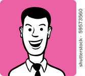 cartoon businessman face   one...