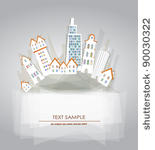 white city background
