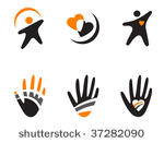 set of color symbols isolated...