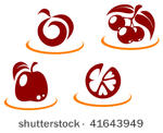 vector version. fresh fruit...