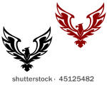 eagle symbol isolated on white...