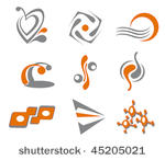 set of different abstract...