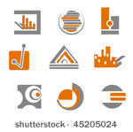 set of different abstract...